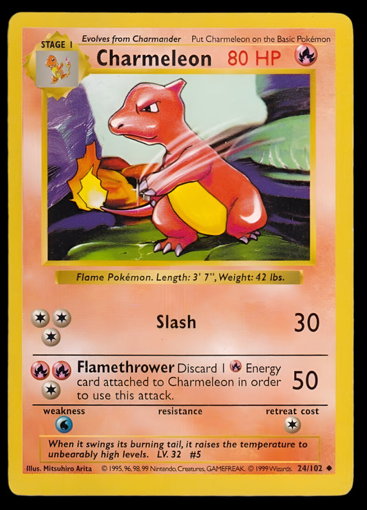 Pokemon TCG Shadowless Charmeleon 24/102 - Base Set English