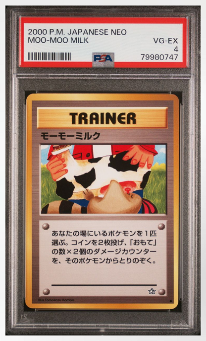 PSA 4 Pokemon Japanese 2000 Neo Moo Moo Milk Banned Card