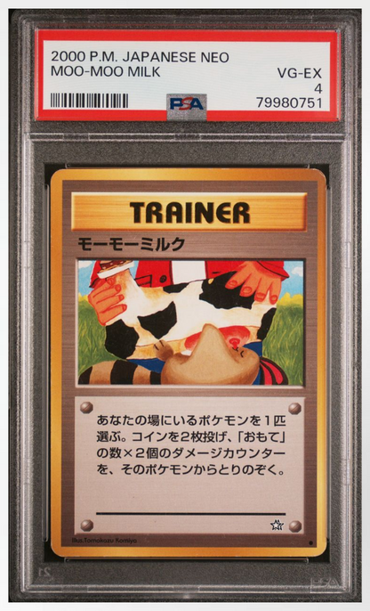PSA 4 Pokemon Japanese 2000 Neo Moo Moo Milk Banned Card